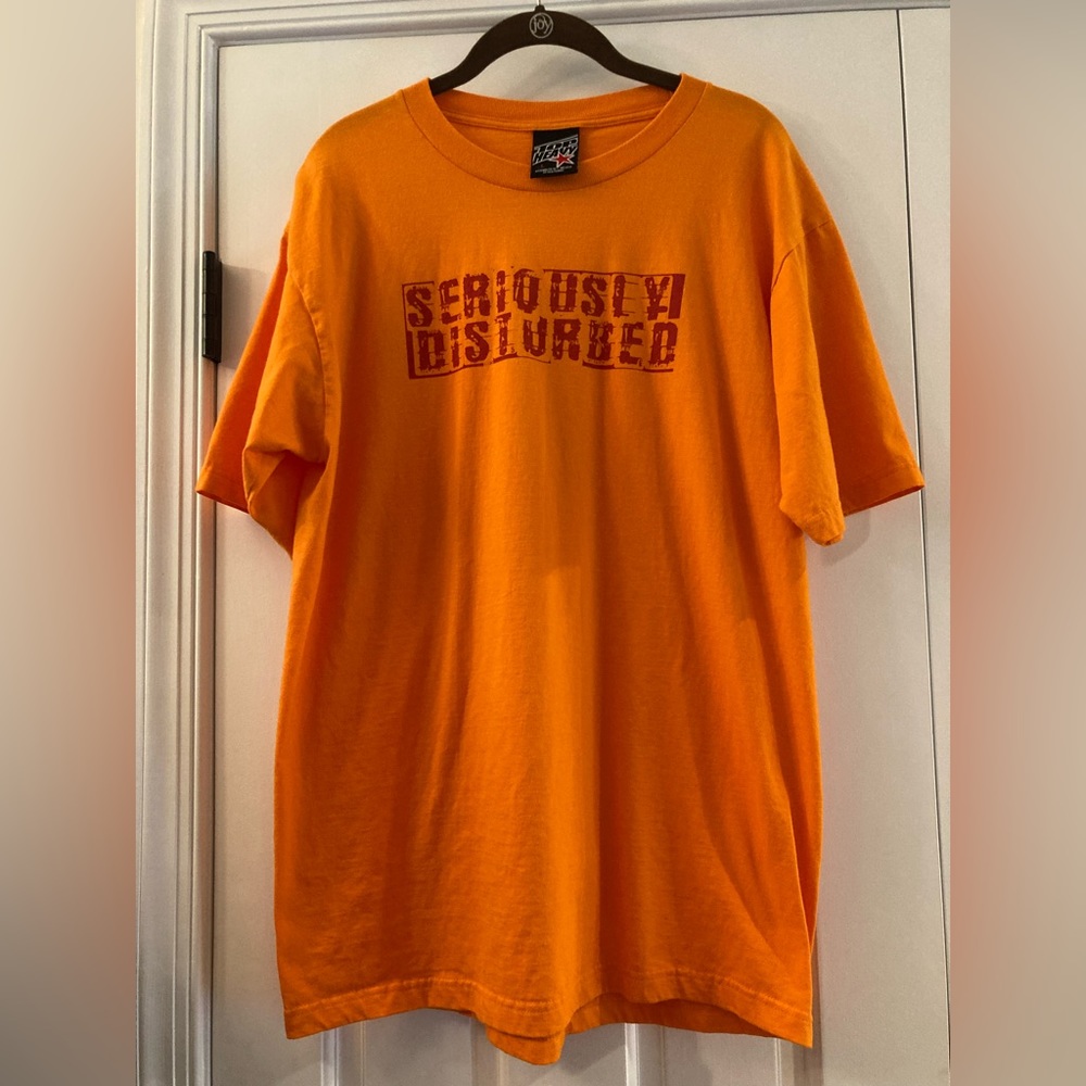 Men’s Novelty T Shirt SERIOUSLY DISTURBED size Large never worn vintage 2003